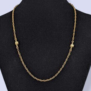 V. Block-Accented Rope Chain Necklace
